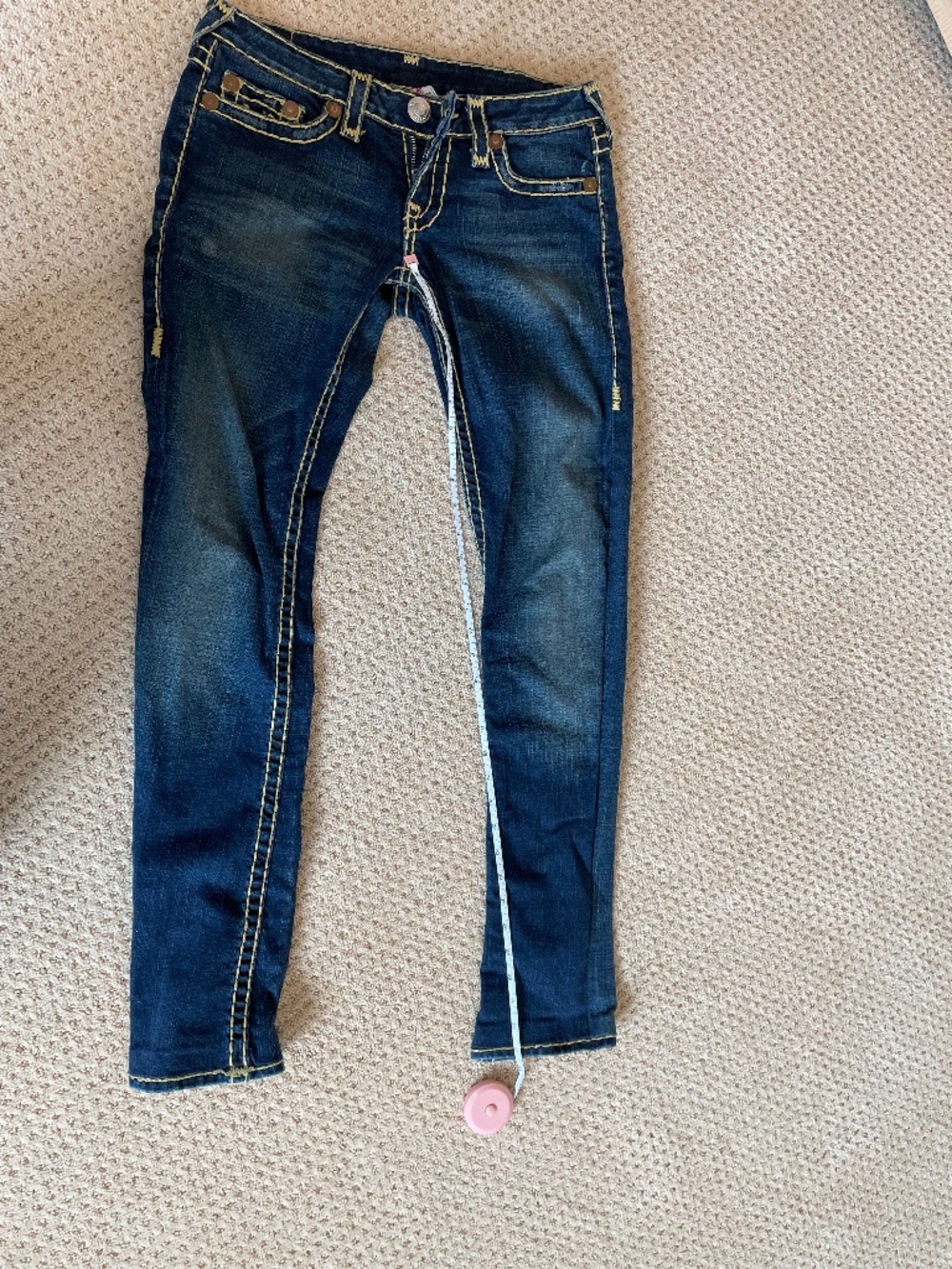 Vintage True Religion Julie Big T Super Skinny Jeans size 27 USA - Y2K Style - Picture 3 of 9